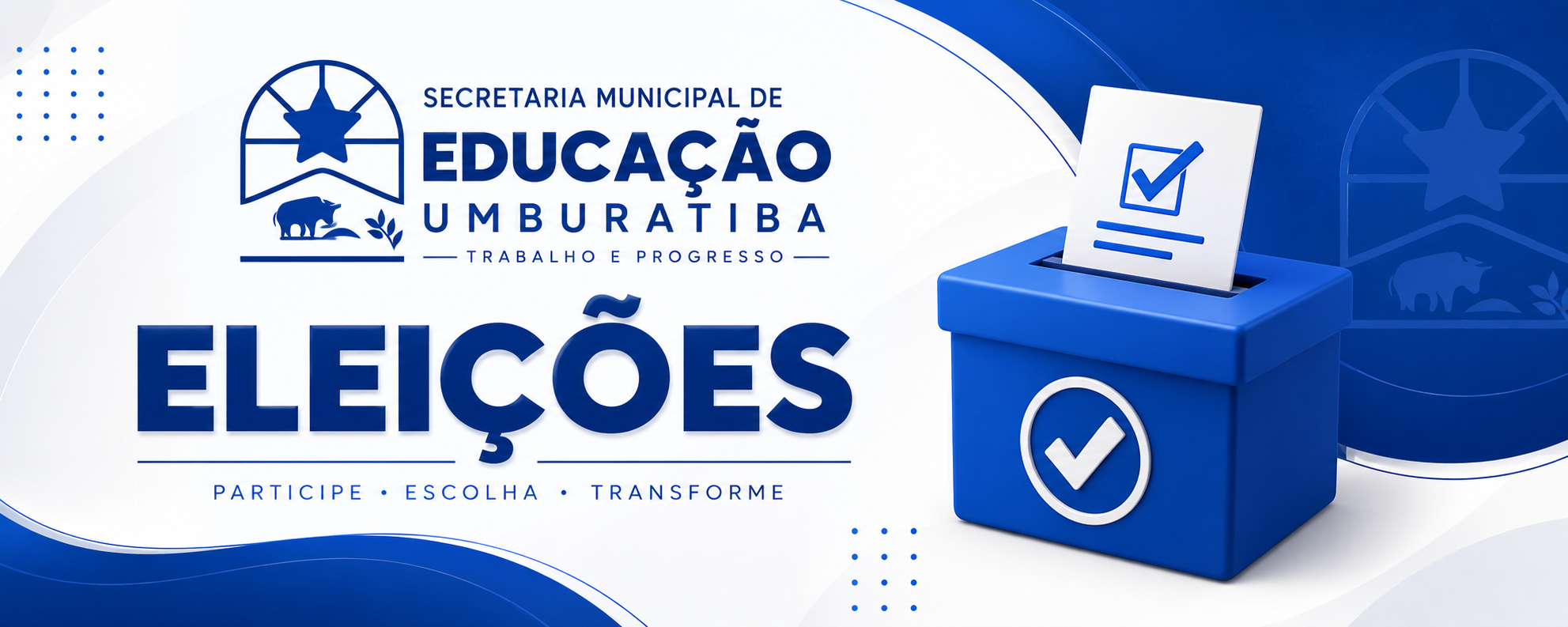 Banner informativo do processo eleitoral
